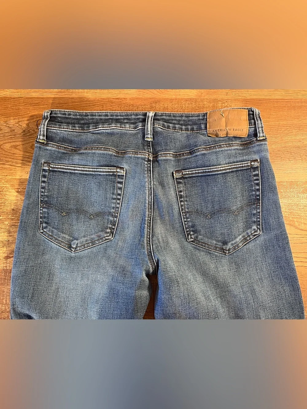 American Eagle AirFlex Jeans Men’s 34x34 Slim Straight Stretch Medium Wash Denim
